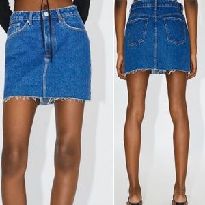 Zara Women's High Waisted Denim Mini Skirt NEW